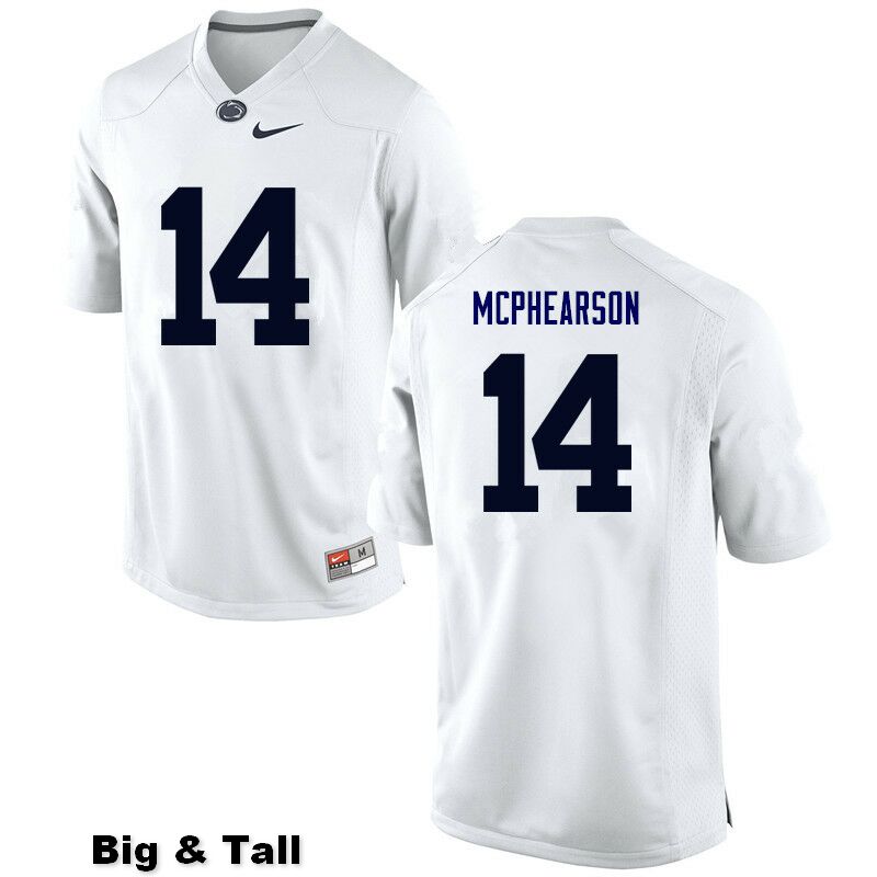 NCAA Nike Men's Penn State Nittany Lions Zechariah McPhearson #14 College Football Authentic Big & Tall White Stitched Jersey SEM2698RI